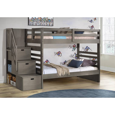 Viv Rae Huseman Twin Over Full Solid Wood Standard Bunk Bed by Lark Manor Wayfair Vanities